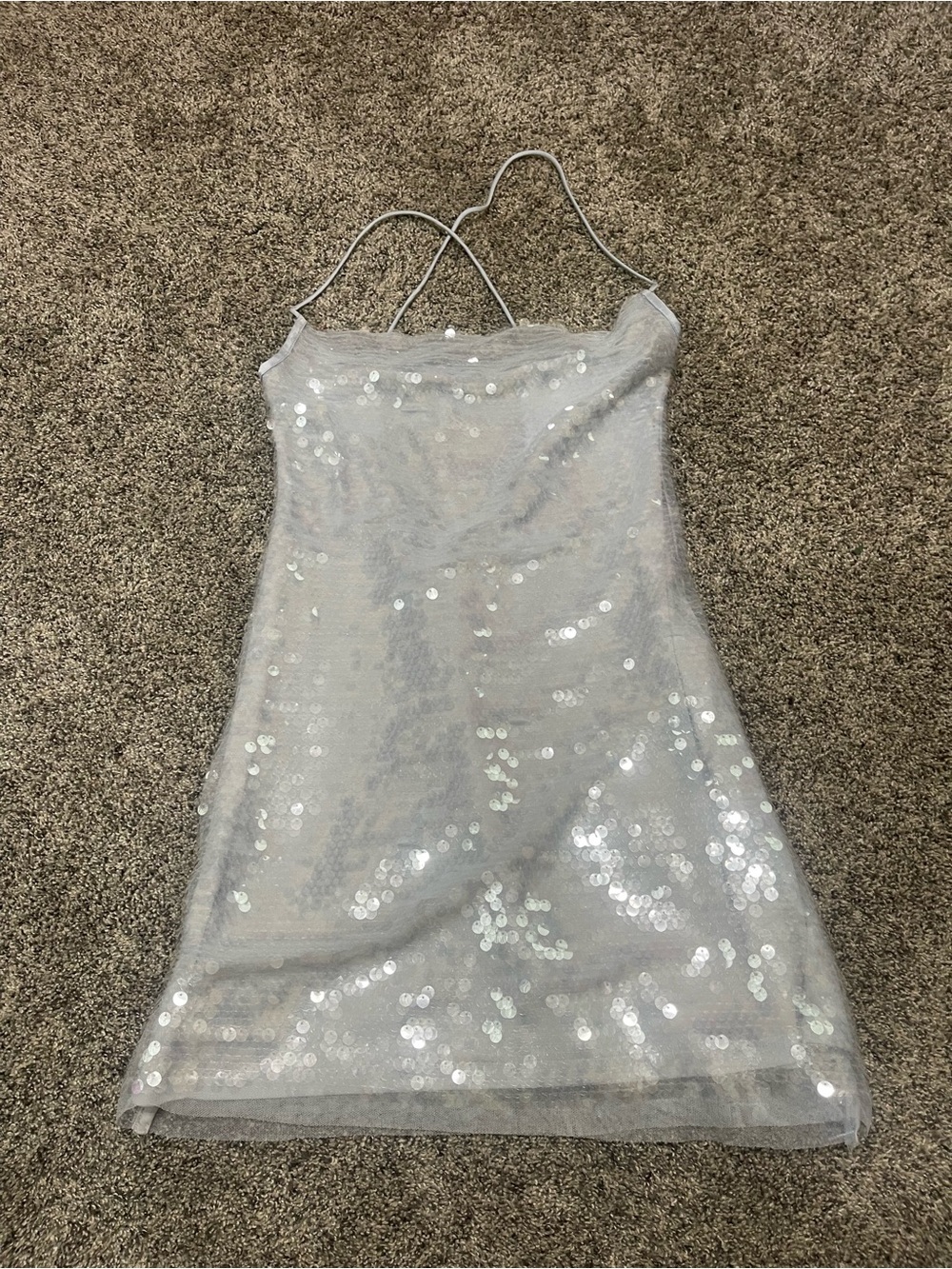 wild fable White Sequin Slip Dress